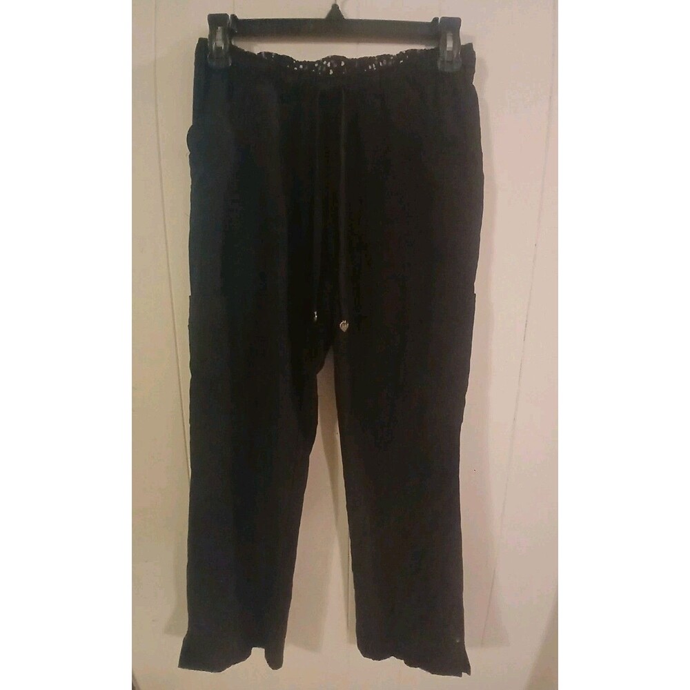 Scrubs HeartSoul '"Charmed Low-Rise Drawstring Cargo Pant Black Size XS Petite